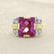 Bague 53 Bague style années 1940 en or jaune 18 carats, spinelle synthétique et diamants 58 Facettes OC-61I00017
