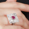 Bague 56 Bague en platine 950 rubis et diamants naturels 58 Facettes 61200064