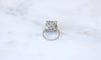 Bague 50 Bague Art déco rectangulaire en platine et diamants 3,50 cts 58 Facettes