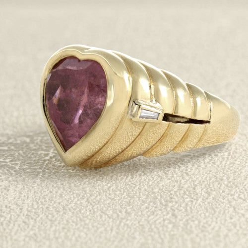 Bague 53 Bague Repossi Coeur Or Jaune Tourmaline et Diamants 58 Facettes 61G00076