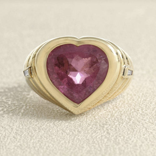 Bague 53 Bague Repossi Coeur Or Jaune Tourmaline et Diamants 58 Facettes 61G00076
