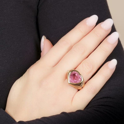 Bague 53 Bague Repossi Coeur Or Jaune Tourmaline et Diamants 58 Facettes 61G00076