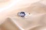 Bague 53 Bague en or blanc 18k au saphir de Ceylan et diamants 58 Facettes 23834 / 23852