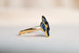 Bague 56 Bague - Bague saphirs taille navette en or jaune 18 carats 58 Facettes 3765