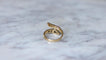 Bague 54 Bague serpent en or jaune 18k et diamants taille Superman et trapèze 58 Facettes