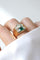 Bague 62 Bague Tank en or rose 18k et platine, émeraude et diamants 58 Facettes
