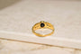 Bague 49.5 Bague bandeau Art Déco en or jaune 18 carats et saphirs, diamants 58 Facettes 3682