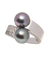 Bague 52 Peacock - Bague toi et moi en or blanc 18K, diamants et perles 58 Facettes BO220303/BAGUETOIETMOI