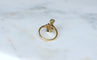 Bague 54 Bague Toi et Moi en or jaune 18kt et platine, diamants, émeraudes 58 Facettes