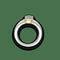 Bague 57 Bague trilogie en or gris et jaune 18 carats avec émeraude, saphir et topaze 58 Facettes FB11085