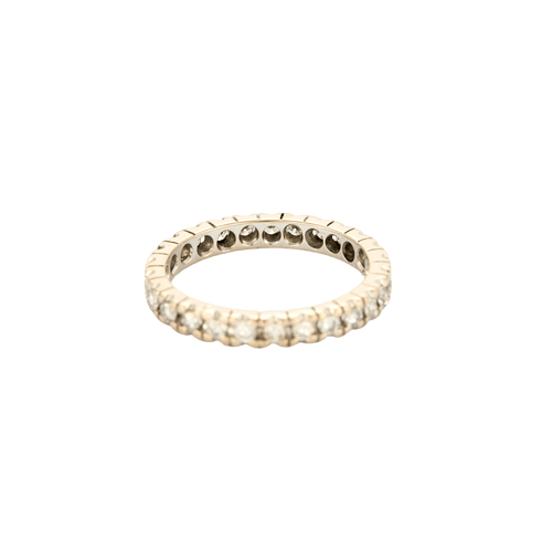Bague 53.5 Bague alliance américaine en or blanc 18k et diamants 58 Facettes BO/240037