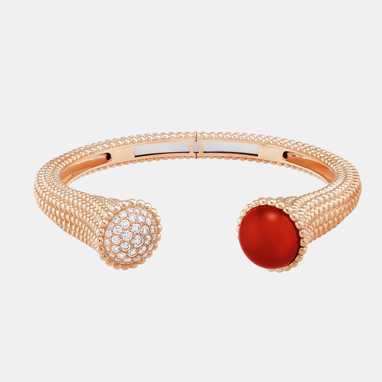 Bracelet Perlée Or rose Diamant 0.74ct