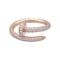 Bague 55 Cartier Juste un Clou - Bague en or rose et diamants 58 Facettes 33751