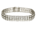 Bracelet Bracelet Rivière trois rangs en or blanc 750 et platine, diamants 58 Facettes A11846