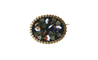 Broche Broche fleur pietra dura en or jaune 18kt et pierres dures 58 Facettes