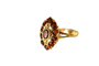 Bague 56 Bague Marquise en or jaune 18 carats et grenats 58 Facettes 3795