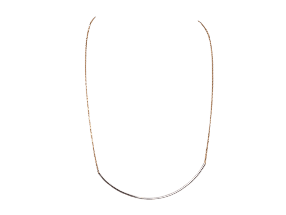 Collier Collier arc en or rose et blanc 18 K 58 Facettes F4646