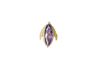 Bague 54 Bague marquise cocktail en or jaune 18kt et améthyste 58 Facettes