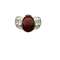 Bague 50.5 Bague cabochon rubis en or blanc 18k et diamants 58 Facettes