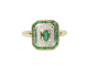 Bague 62 Bague en or jaune 18 ct avec émeraudes et diamants 58 Facettes 33466