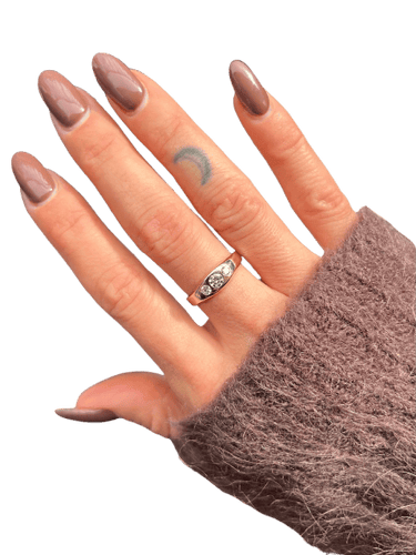Bague 54 Bague trilogie Gitane en or jaune 18 carats et diamants 58 Facettes