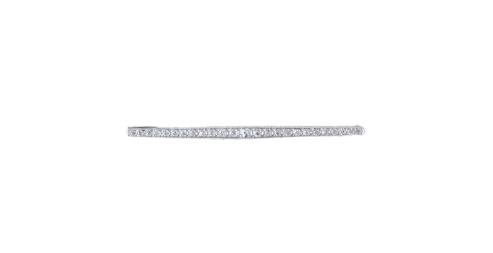 Broche Broche barrette Art Déco en or blanc 18k et diamants 58 Facettes