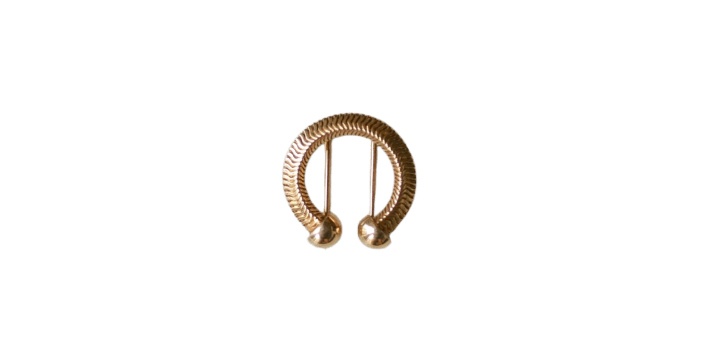 Boucles d'oreilles Mellerio dits Meller - Broche double clip fer à cheval en or jaune 18k 58 Facettes