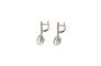 Boucles d'oreilles Boucles d’oreilles dormeuses goutte Art Déco en or jaune et blanc et diamants 58 Facettes
