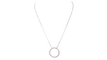 Collier Collier pendentif cercle en or blanc 18 ct et diamants 58 Facettes 32920