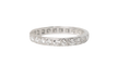 Bague 56 Alliance américaine tour complet en or blanc 18 kt et diamants 0,90 ct 58 Facettes 29462