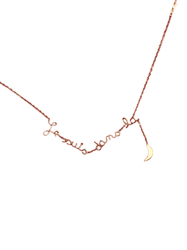 Collier Morganne Bello - Collier « Je Suis Dans La Lune » en or jaune 18 carats 58 Facettes 1