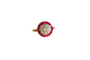 Bague 53 Bague circulaire Art Déco en or jaune 18 carats, rubis synthétiques et diamants 58 Facettes 3744