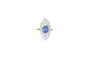 Bague 58 Bague marquise Art Déco en platine, saphir de Ceylan et diamants 58 Facettes
