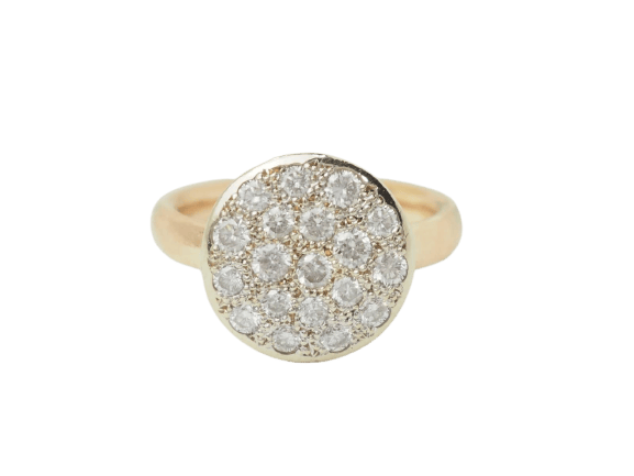 Bague 51 Bague en or jaune 18 ct sertie de diamants 58 Facettes 33406