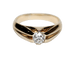 Bague 60 Bague solitaire jonc en or jaune et diamant coussin 0,90 ct 58 Facettes A11248