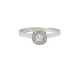 Bague 53.5 Bague solitaire en or blanc 18 kt et diamants 0,15 ct 58 Facettes 30934