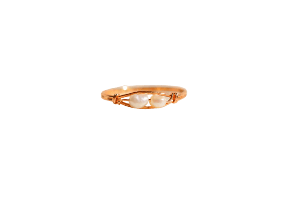 Bague 50 Bague perles baroques en or jaune 19,2 carats 58 Facettes Ref.2826