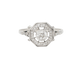 Bague 65 Bague hexagonale en or blanc 18 ct et diamants 58 Facettes 33122