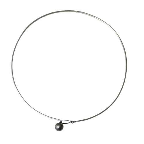 Collier Fabrice - Collier rigide en argent 800 (années 1965-1970) 58 Facettes