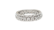 Bague 49 Alliance américaine vintage en or blanc 18 kt et diamants 58 Facettes 29567