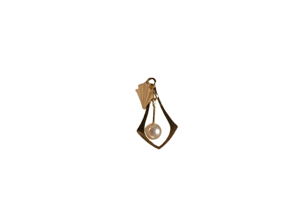 Pendentif Pendentif Art Déco goutte en or jaune 18 carats et perle de culture 58 Facettes 3626b