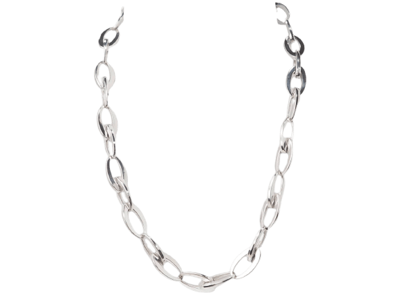 Collier Collier maille ovale en or blanc 18 kt 58 Facettes 23426