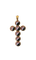 Pendentif Pendentif croix cabochons d’agates en or jaune 14kt 58 Facettes