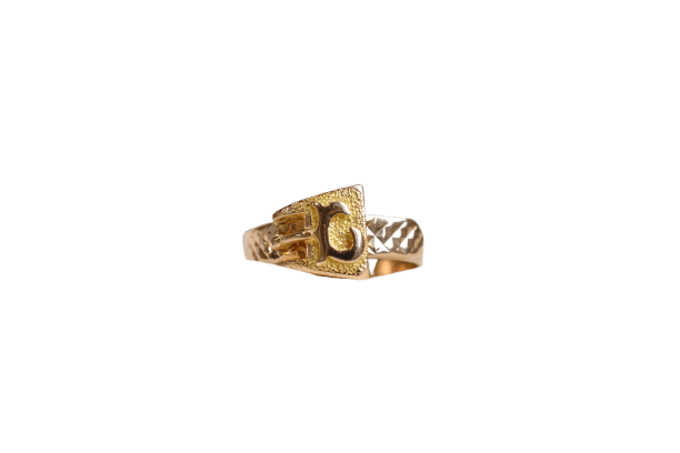 Bague 51 Bague ceinture ciselée en or jaune 18 carats 58 Facettes Ref2624