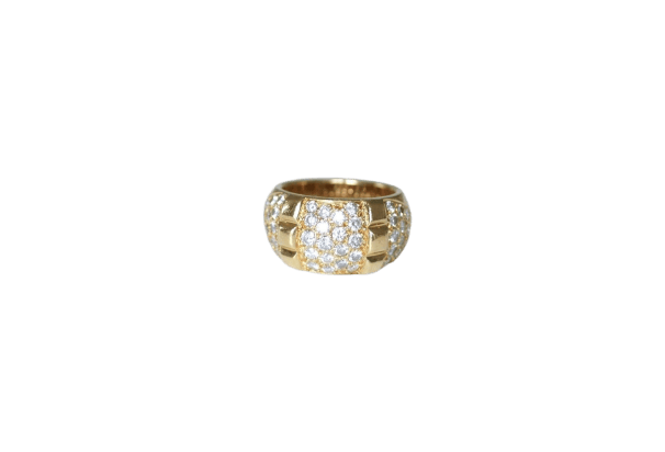 Bague 52 Van Cleef & Arpels - Bague jonc en or jaune et diamants 58 Facettes