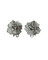 Boucles d'oreilles Boucles d’oreilles fleurs pavées en or blanc et diamants 58 Facettes A11460