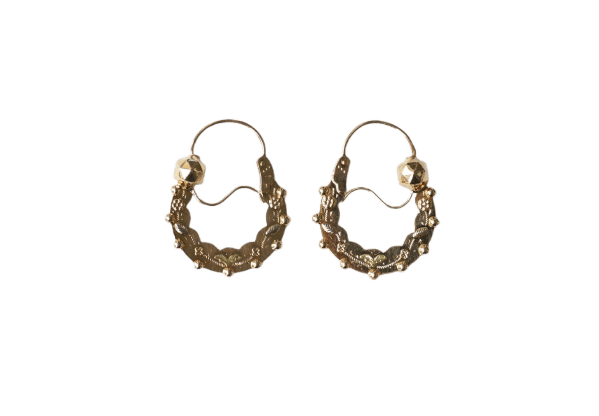 Boucles d'oreilles Boucles d’oreilles créoles savoyardes en or rose et jaune 18k 58 Facettes
