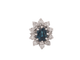 Bague 57.5 Bague entourage en or blanc 18 ct, saphir et diamants 58 Facettes 31220