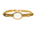Bracelet Bracelet Napoléon III motif ovale en or jaune et pierre de lune, perles fines 58 Facettes A11948