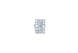 Bague 50 Bague Art déco rectangulaire en platine et diamants 3,50 cts 58 Facettes